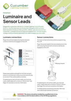 Luminaire and Sensor Leads Datasheet