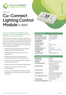 Datasheet Lighting Control Module CuC-LCM2