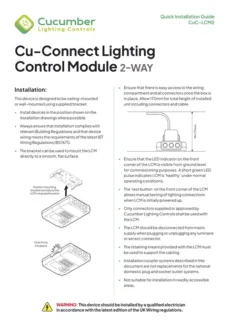 Cu Connect CuC-LCM2 Quick Installation Guide