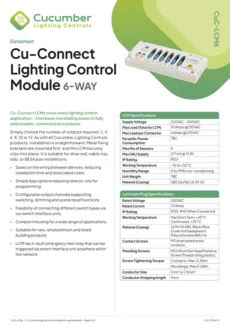 Datasheet Lighting Control Module CuC-LCM6