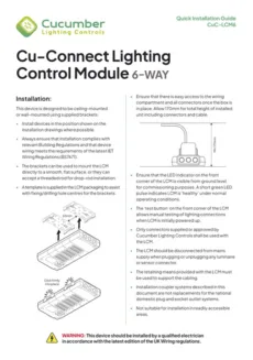 Cu-Connect CuC-LCM6 Quick Installation Guide