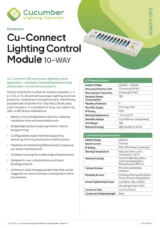 Datasheet Lighting Control Module CuC-LCM10